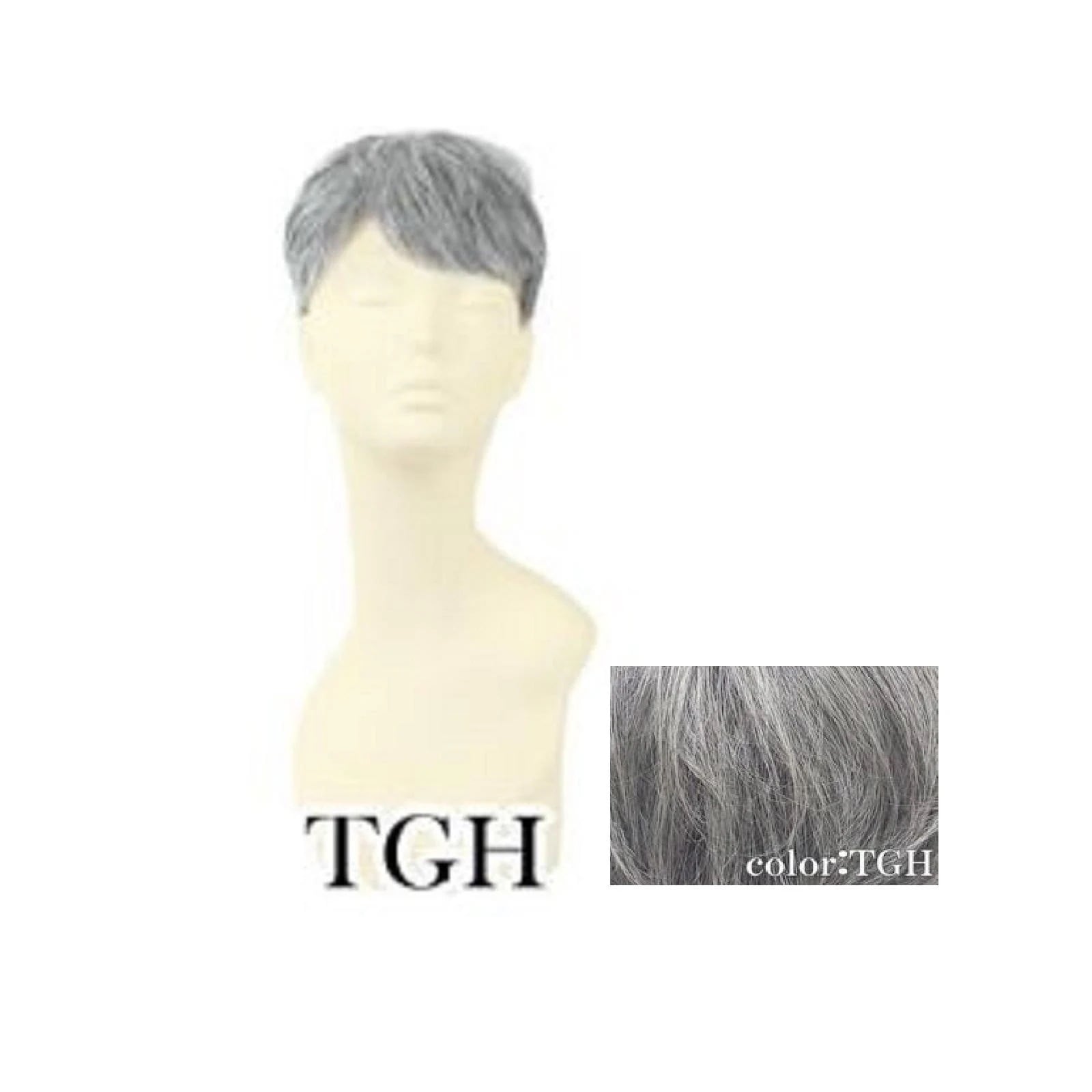 プリシラ 男性用5分ウィッグ レイヤーショート 耐熱 グレイヘア GB-22-TGH