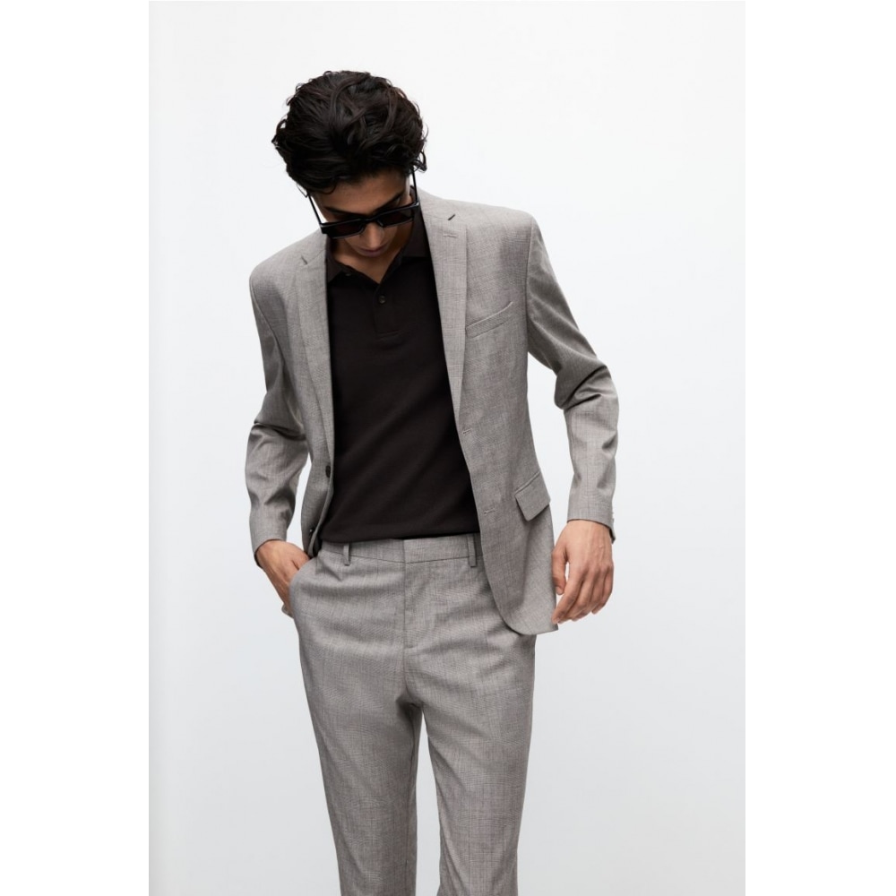 H&M ジャケットスリムフィットダークベージュ