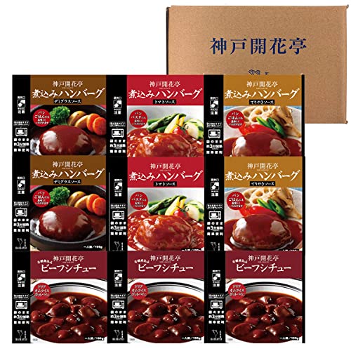 レトルト食品 惣菜 おかず 煮込みハンバーグ ビーフシチュー 4種9個入 セット 自宅用 常温保存