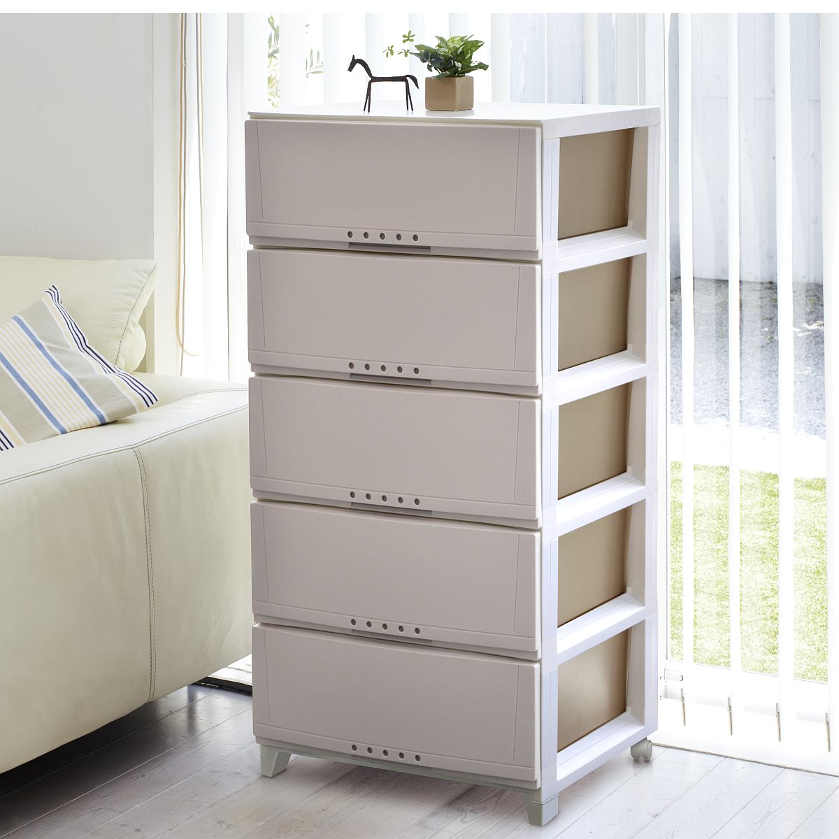 天馬 5405(ル-ムケ-スCAP) プロフィックス ルームケース（5段タイプ/幅54cm/カプチーノ） 5405ルムケスCAP