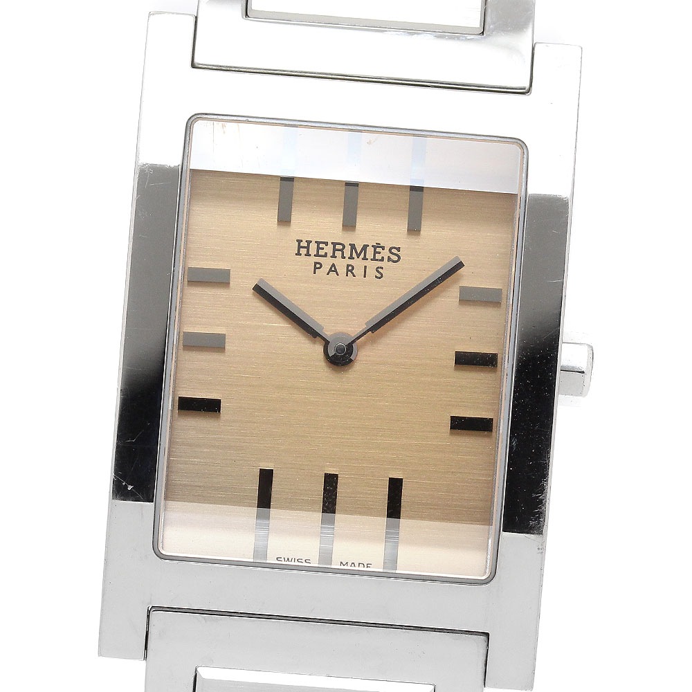 エルメス HERMES TA1.710 タンデム クォーツ メンズ 保証書付き_921160【中古】