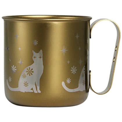 ホリエ チタンデザインマグカップ 動物 13周年記念イベントが チタンゴールド ネコ 独特な店 TMA-211A