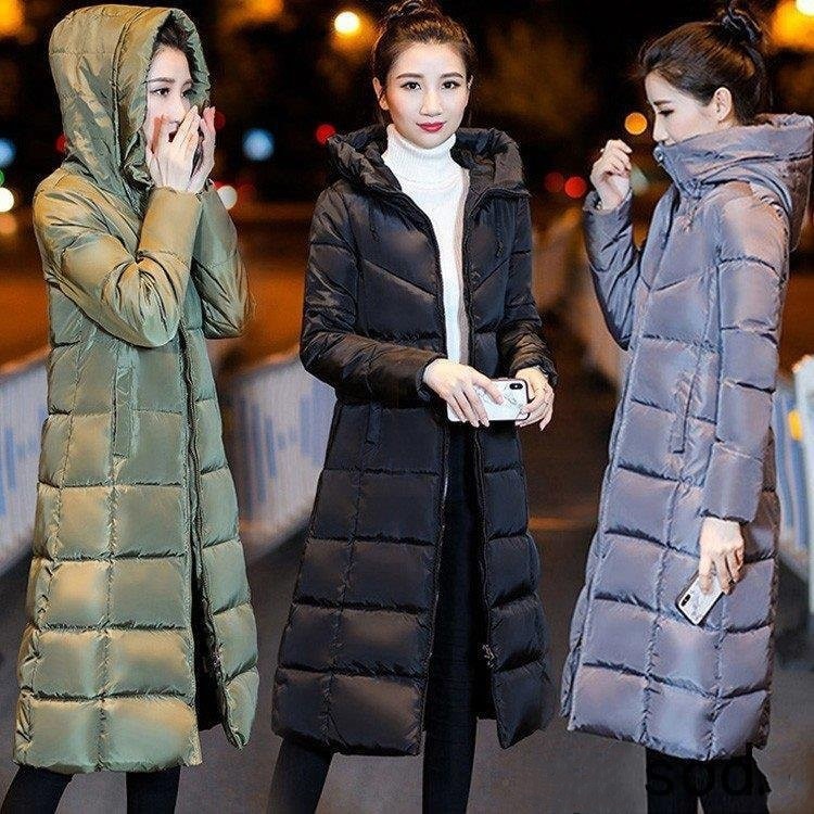 中綿ダウンジャケット レディース 中綿ダウンコート ロング丈 冬用フード付き 無地 大きいサイズ ロング丈アウター 暖かい 防風防寒 オシャレ 新作 4色
