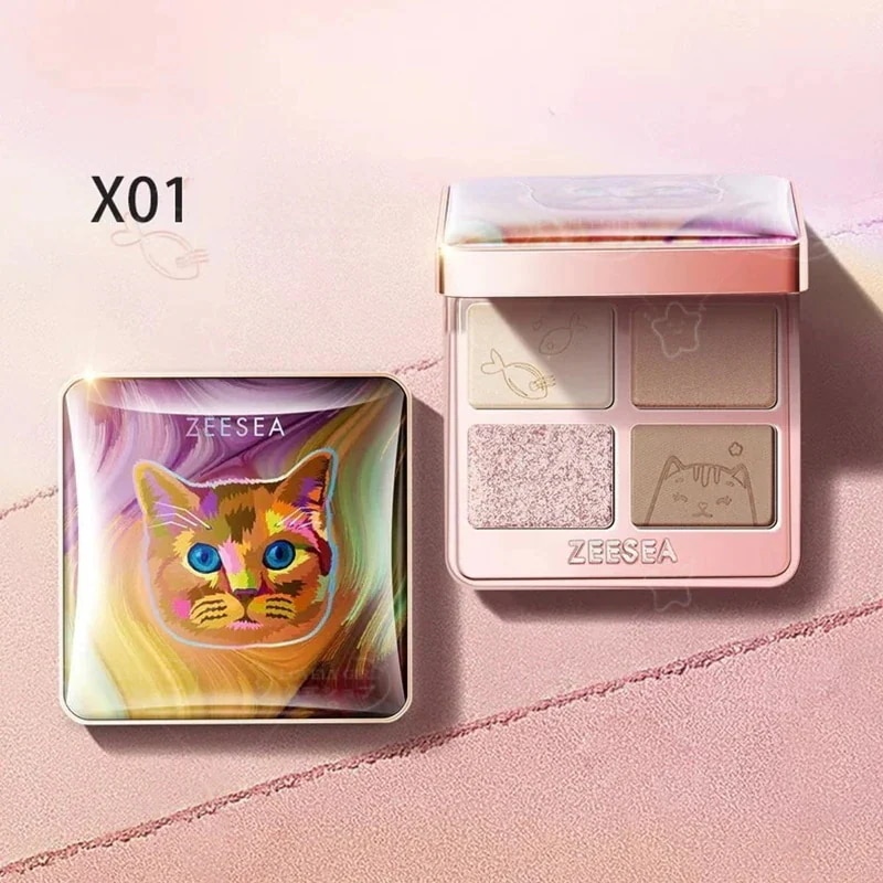 Qoo10] ZEESEA 【正規品】アイシャドウ 猫 4色 アニマ : ポイントメイク
