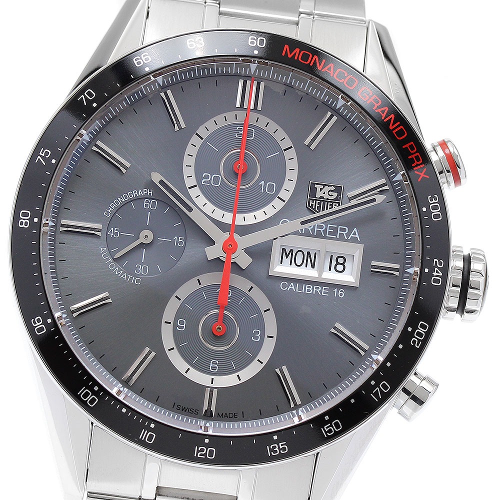 タグホイヤー TAG HEUER CV2A1M カレラ キャリバー16 クロノグラフ デイデイト モナコグランプリ AT メンズ 良品 箱・保証書付_900739【中古】