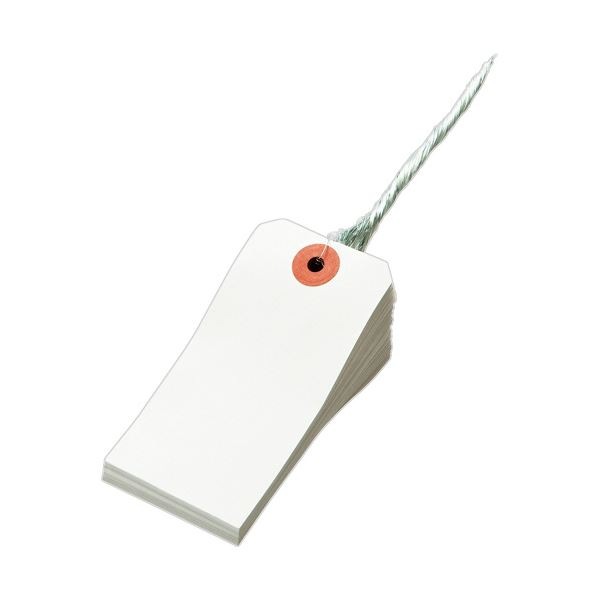 （まとめ）TANOSEE 再生紙荷札 4号(中)45×90mm 1箱(1000枚)(×3セット)