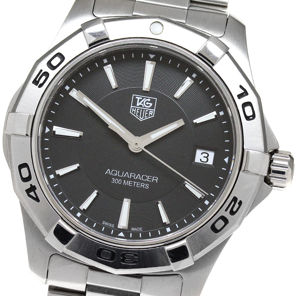 タグホイヤー TAG HEUER WAP1110 アクアレーサー デイト クォーツ メンズ 保証書付き_860816【中古】