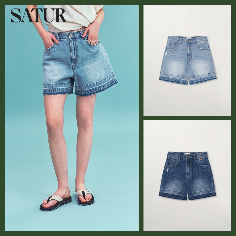 (W) Gabon Wide Denim Shorts