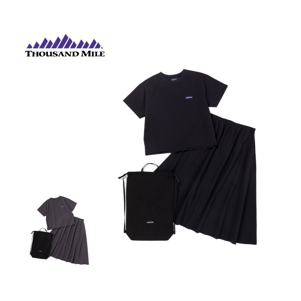 セットアップ ショートスリーブTシャツ＆スカートセット ブラック チャコール TM261NP00032