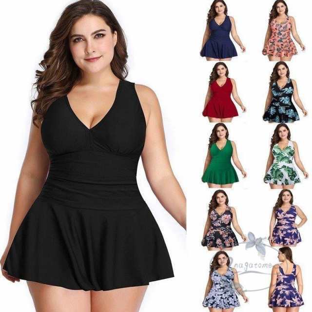 【2025新作入荷】大きいサイズ 4L 5L 6L セット 2点セット レディース ワンピース 短パン ボタニカル柄 花柄 可愛い 体型カバー 海水浴 旅行 休