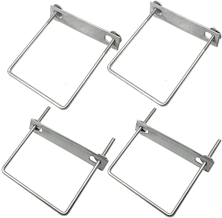 駐車カーポート用 固定金具 コ型ボルト Uボルト アルミ柱に穴あけ必要なし 締付固定 固定ベース ステンレス製 4個セット 角パイプ150ｍｍ用x4(角パイプ150ｍｍ用x4)