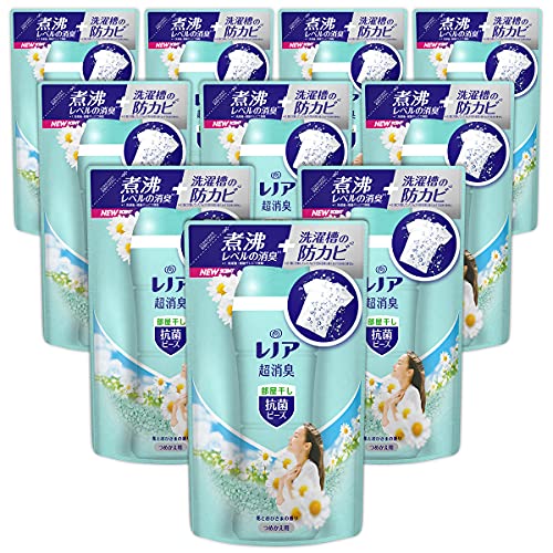 レノア 超消臭 抗菌ビーズ 部屋干しDX 花とおひさまの香り 詰め替え 430mL10袋