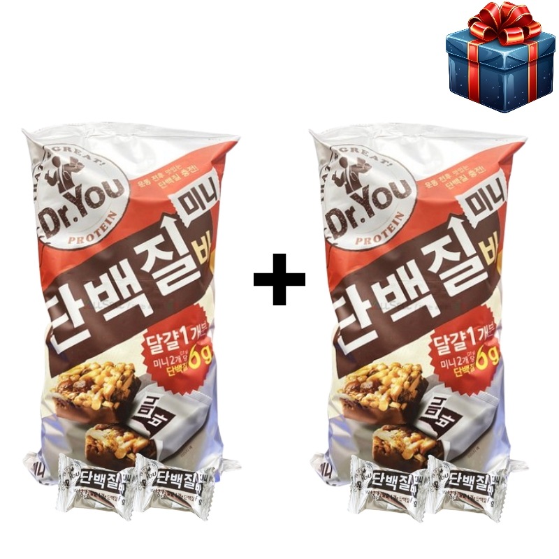 [大容量企画1 + 1]ドクターユー プロテインバー ミニ 594g + 594g (13.5gX 全88個) 韓国の人気食品 ダイエット食品 一口サイズ 運動前後 低カロリー プロテインバー エナジ