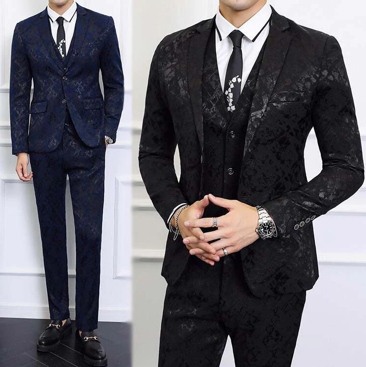 フォーマルスーツスーツ3ピーススーツビIジネススーツ二次会忘会司会シングルスーツ細身紳士服メンズスーツスリムスーツ通勤結婚式スーツセット3点セットジャケット+ベスト+パンツ6XLまで上下セットイギリス