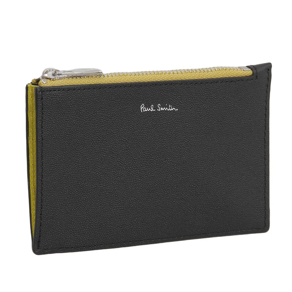 ポールスミス カードケース メンズ アウトレット コインケース 小銭入れ レザー ブラック×グリーンマルチ PAUL SMITH
