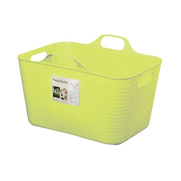 [5セット] ヒマラヤ化学 ハッピーバケット 角 Mサイズ グリーン MMT50831X5