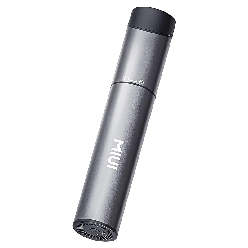 MIUI ハンディクリーナー 掃除機 コードレス 超軽量 336g アルミニウム製 車用 ミニ 2段階モード 360回転ヘッドベース 30分間連続稼働 低騒音 コンパクト 小型 卓上 (シルバー)