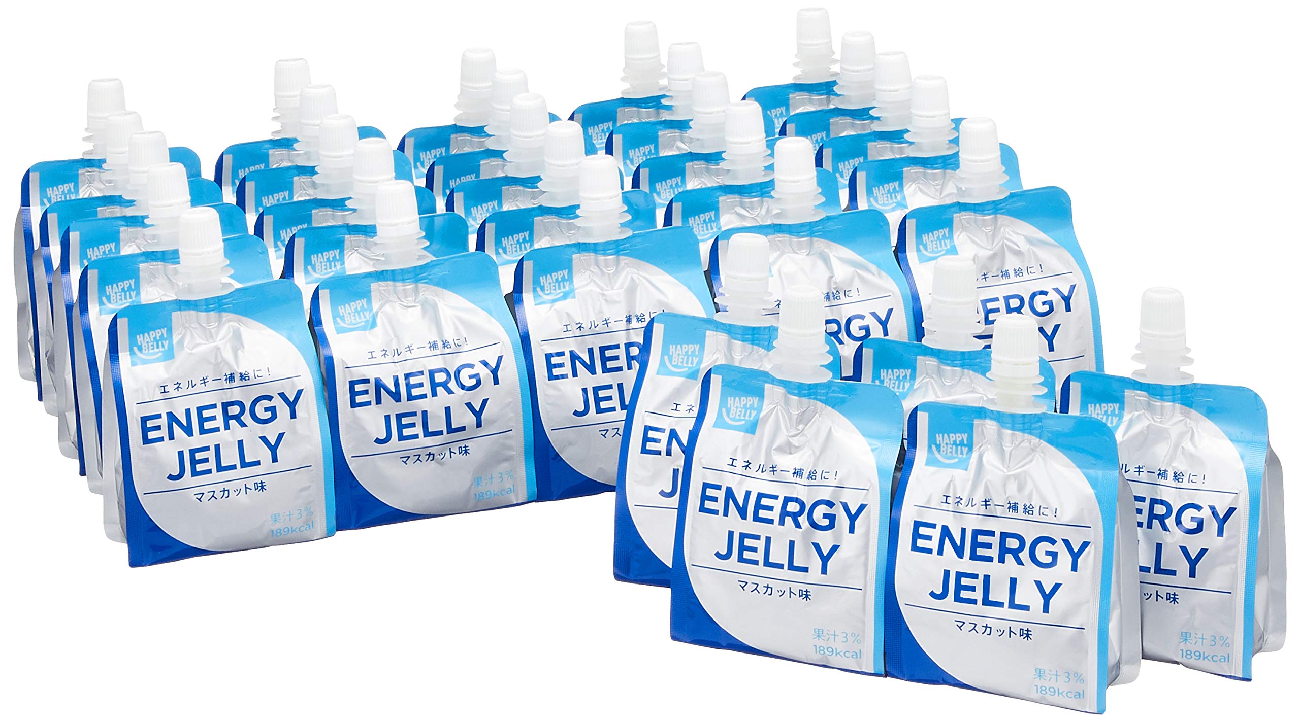 [Amazonブランド] Happy Belly (ハッピーベリー) エネルギーゼリー マスカット味 180g×30個