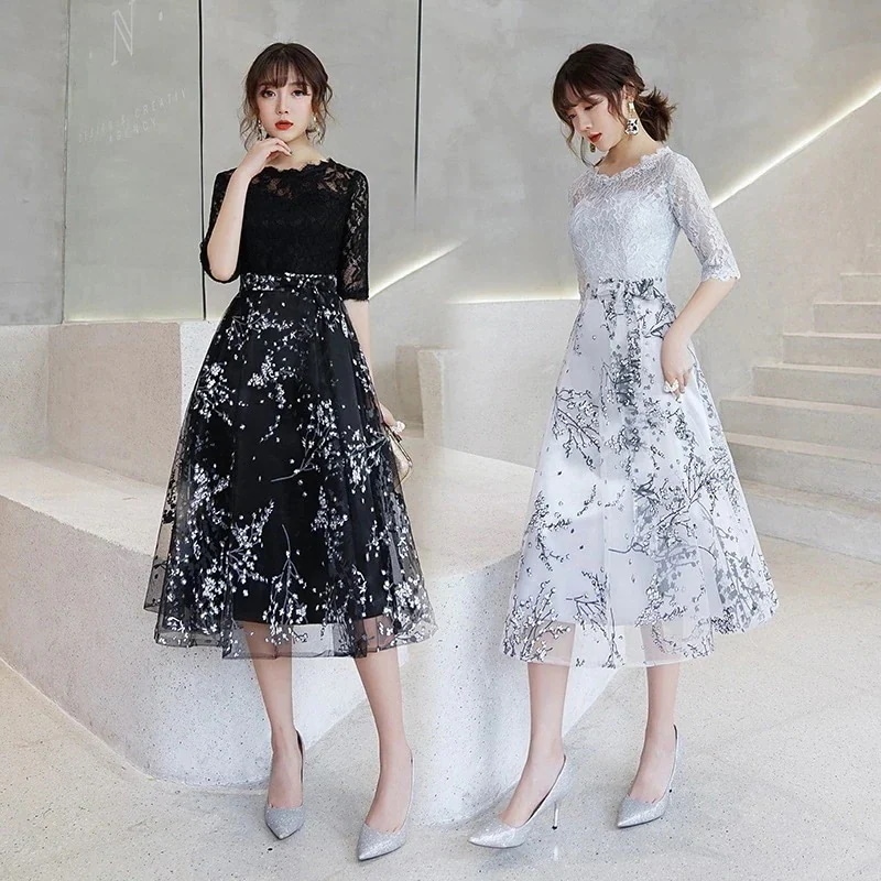 イブニングドレス 夏 レース 花柄 ロングワンピース イブパーティードレス キャバ 着痩せ 大人 同窓会 披露宴 卒業式 結婚式 演奏会 ウェディン