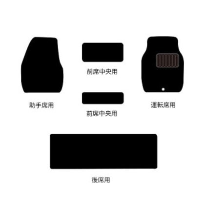 カー用品 フロアマット グーマット軽ハイトワゴン用セット BK 682902