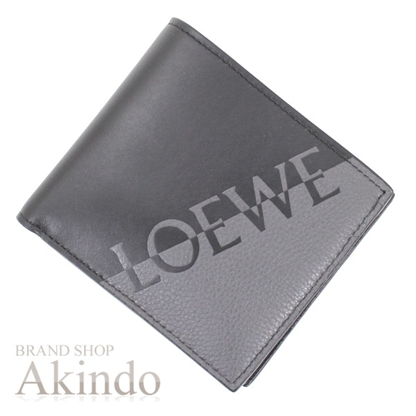 【新品】財布 二つ折り ブラック グレー 黒 メンズ バイフォールド コインウォレット ソフトグレインカーフスキン コンパクトウォレット C314302X01 プレゼント ウォレット ブランド