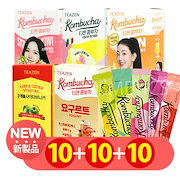 買替検討｜10+10+10/2026NEW乳酸菌100億コンブチャヨーグルト/青みかんライム/ストロベリーキウイ/梅 /レモン ベリー ゆず ピーチ 10ea/15種類の味を選択/ BTS 愛飲/ック人気美容茶｜韓国食品