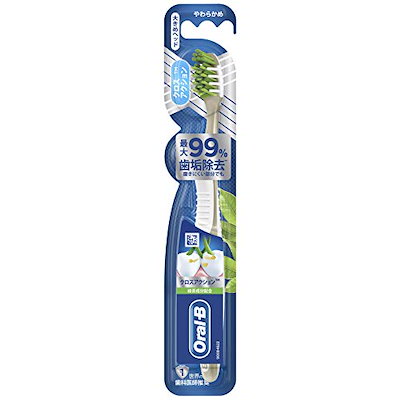 他サイト： Oral-B オーラルB 歯ブラシ クロスアクション 緑茶成分配合(色は選べません) 1個 (x 1)の商品画像