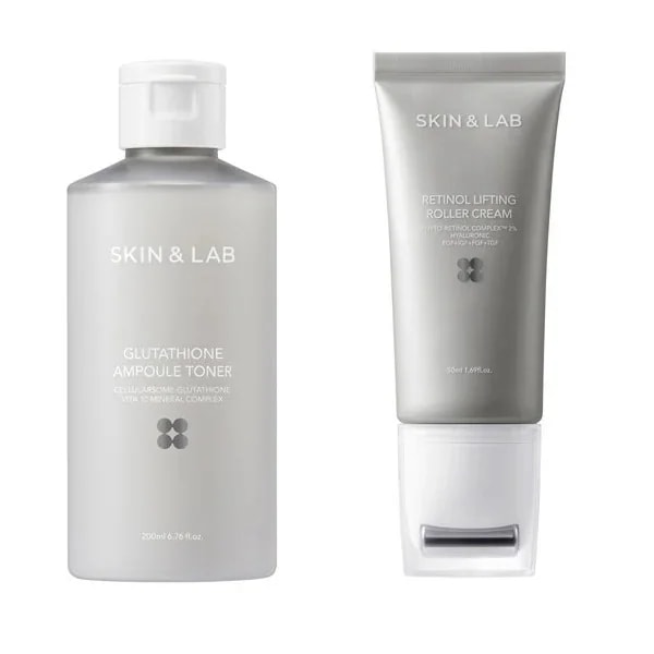 【トナー+クリームセット】 グルタチオントナー 200ml + レチノールリフティングローラークリーム 50ml / スキンアンドラボ / セット / レチノール