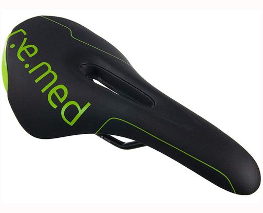 [セラロイヤル] 自転車用サドル R.e.med 2 ブラック/グリーン 280mm×145mm