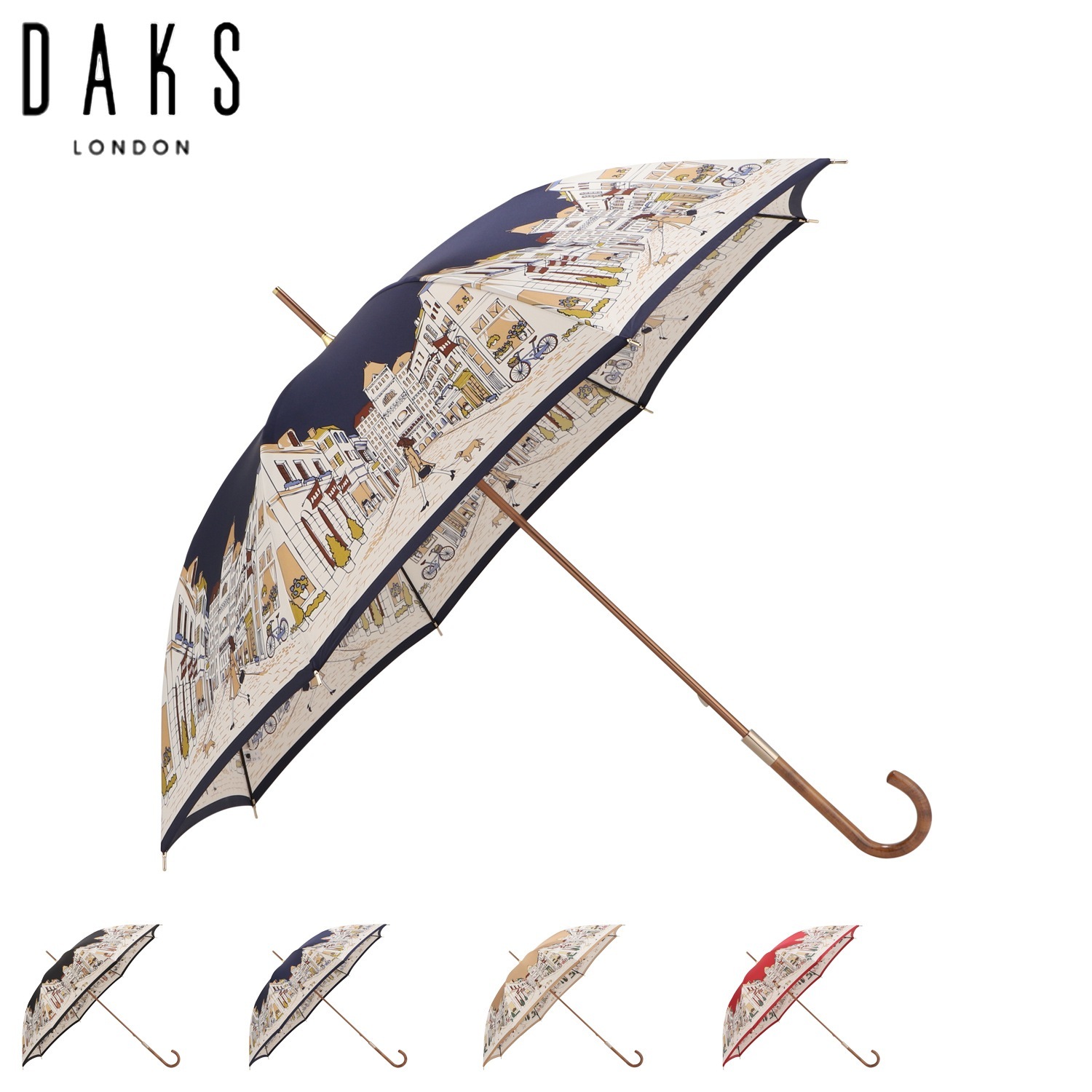 未使用品◎DAKSダックス長傘/雨傘レディース MOONBAT｜DAKS(ダックス) 雨傘 レディース 長傘 ワンタッチ