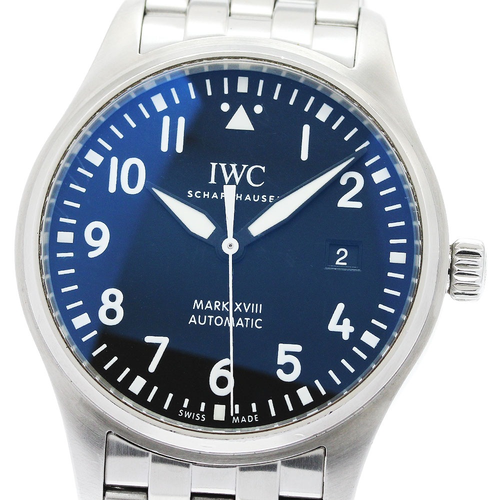 IWC SCHAFFHAUSEN IW327015 パイロットウォッチ マークXVIII デイト 自動巻き メンズ 保証書付き_956100【中古】