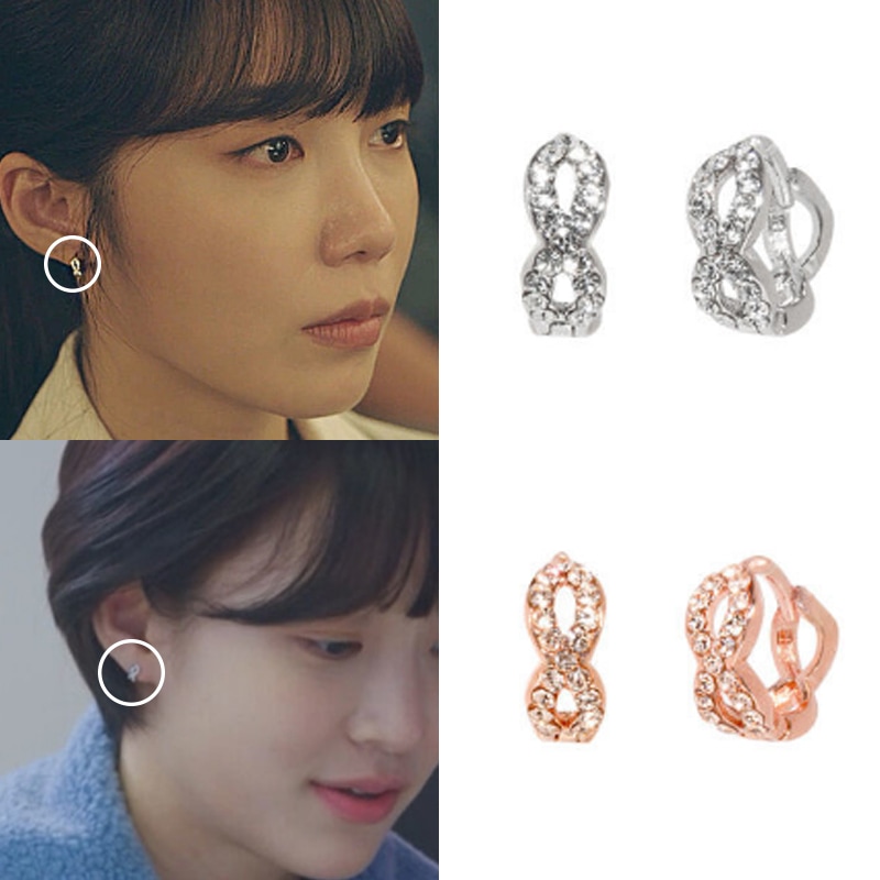 [Apinkチョンウンジソジヘ着用] エイトイヤリング. 韓国の女性アイドルアクセサリー 韓国の人気芸能人着用