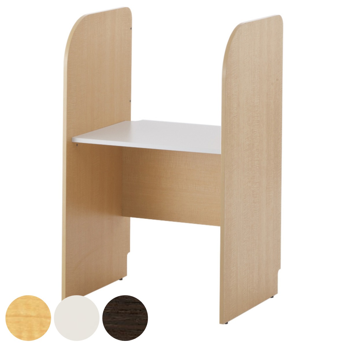 デスク PCブースデスク 基本 木目調 パネルデスク 個別ブース パーソナルブース パソコン ブース 個別学習 塾 ナチュラル ホワイト ダークブラウン オフィス家具 法人限定 14,658円