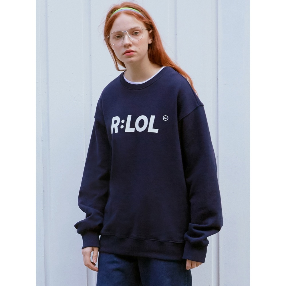 ROLAROLA (TS 19701) R:LOL ベーシックスウェットシャツ ネイビー