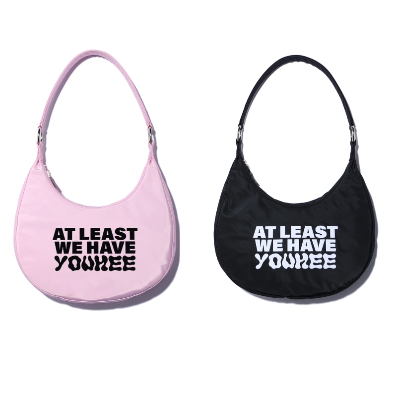 Lettering HOBOバッグ2Color ピンクトートバッグ