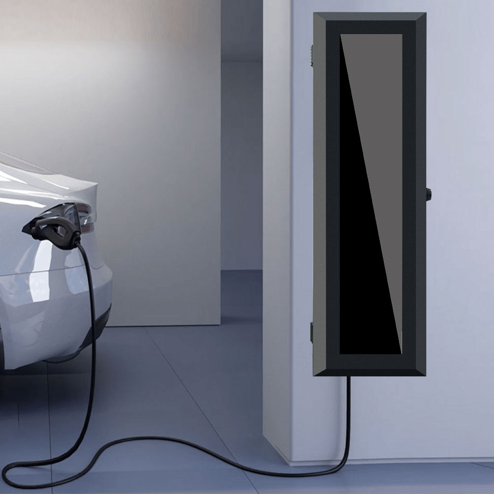 EV・PHEV・PHV用 充電コンセントボックス 95*30*18.2cm 電気自動車用 電源収納ケース ev充電ケーブル収納ボックス ev充電ケーブルホルダー 充電保護 盗難防止 有機ガラス面板