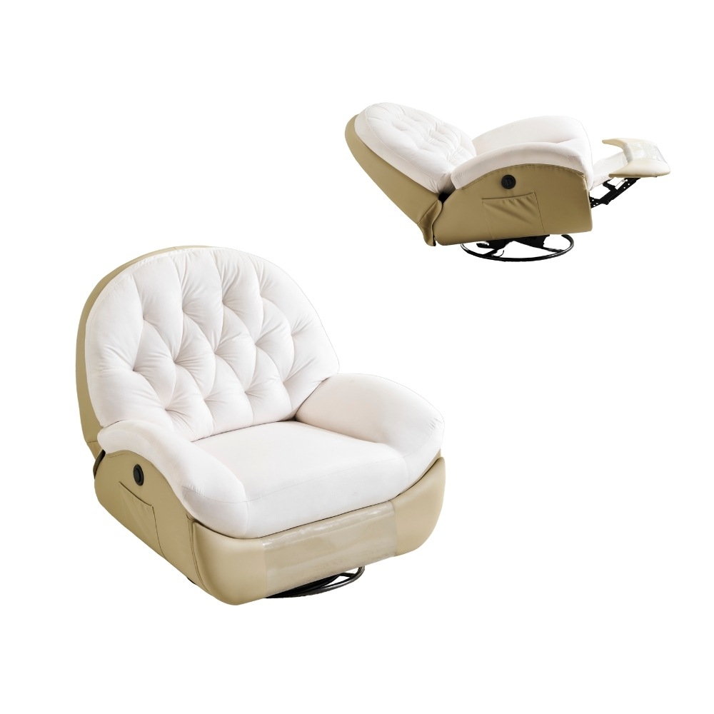 電動1人掛けソファー リクライニングチェア ゲーミングチェア リクライニングソファ 電動ソファ ベルベット 貝殻のデザイン 270度回転式 背もたれ調節105-165度 簡単昇降ボタン 快適なリビング 38,008円