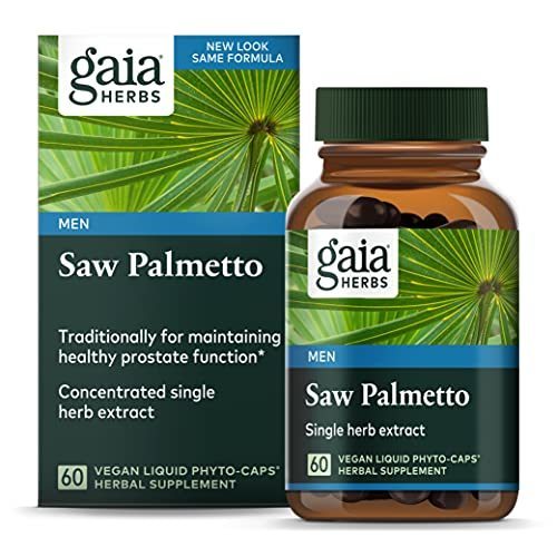 Gaia Herbs ノコギリヤシ液状植物カプセル 60 カウント (1 パック) - パッケージは異なる場合があります