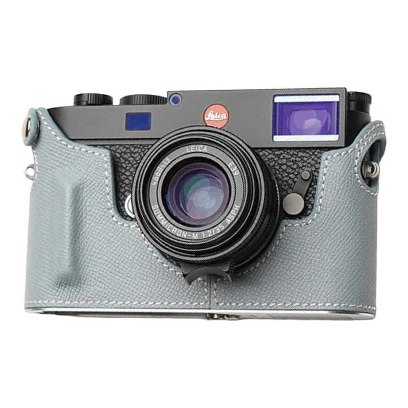 MR.STONE　(受注生産) LEICA M11 専用本革ボディケース グリップ付 クラシック ライトブルー 　PTAS009