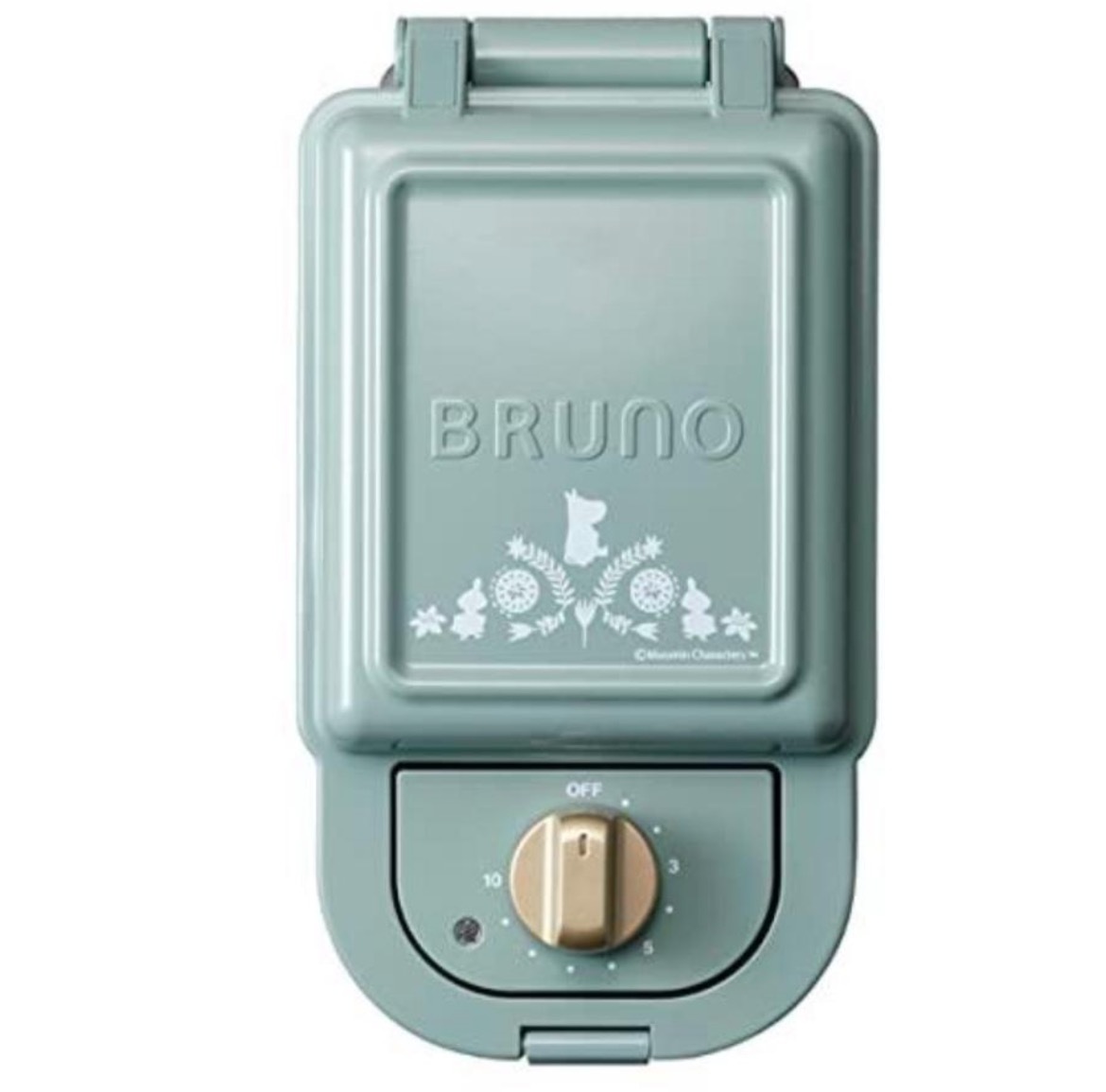 ホットサンドメーカー ムーミン シングル ブルーグリーン BOE050-BGR