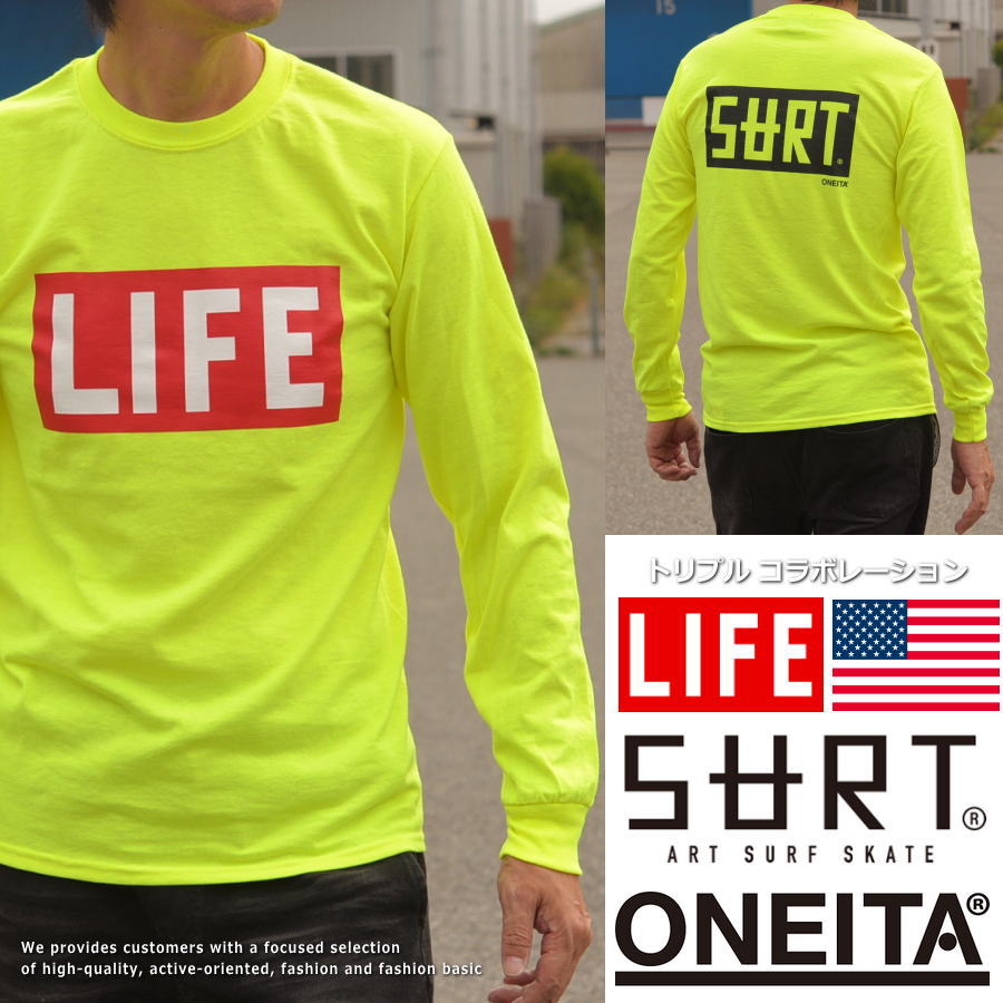 SURTONEITALIFE サートオニータライフ トリプルコラボ ロンT メンズ 長袖 Tシャツ 922-513SRLF1DAI03170905