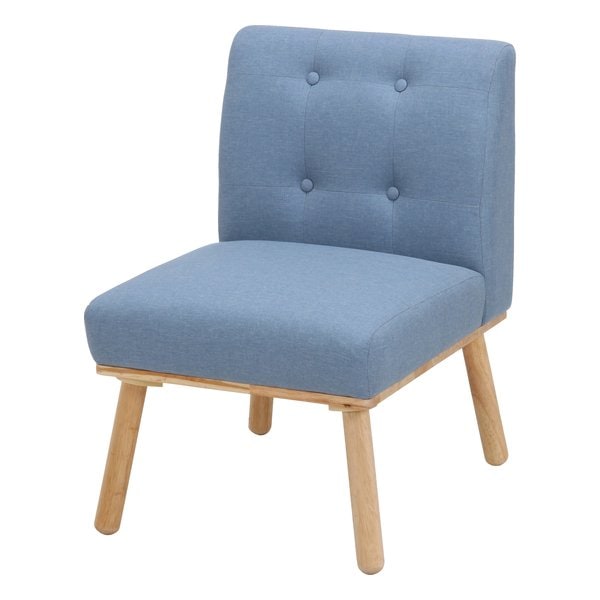 ダイニングソファ 1人掛け ナチュラル ブルー 5519C-1BL 11,541円