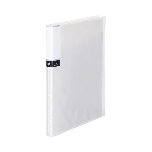 （まとめ） TANOSEE クリアブック（透明表紙） A4タテ 36ポケット 背幅20mm クリア 1セット（10冊） 10セット