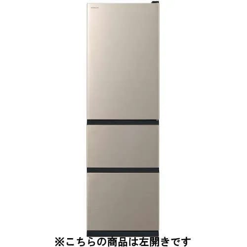 日立 冷蔵庫 315L 左開き 3ドア 幅54cm 真ん中野菜室うるおいチルド R-V32X ゴールド系