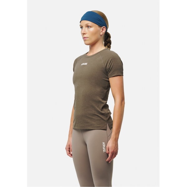 KALEG SPEQ トレーニングTシャツ 女性(メランジグレー)