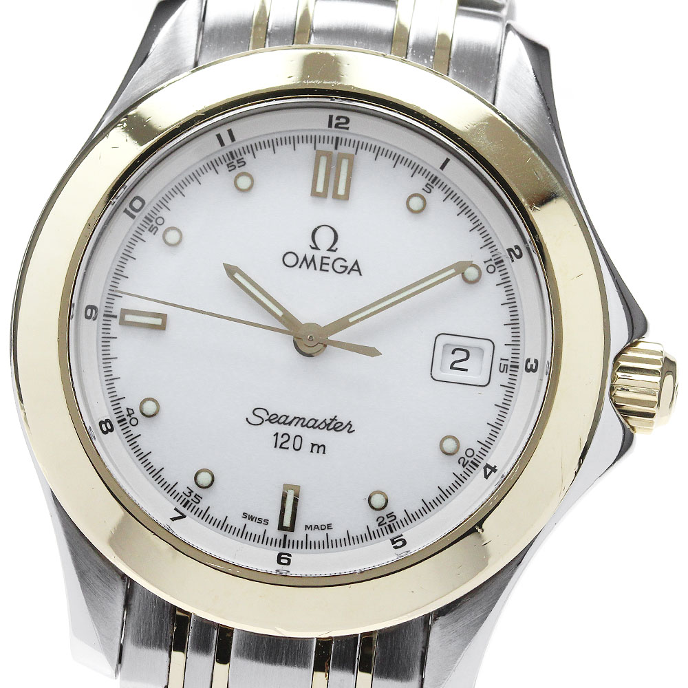 オメガ OMEGA 2311.20 シーマスター120 YGコンビ デイト クォーツ メンズ _837448【中古】 179,000円