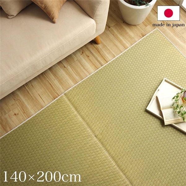 ラグ 長方形 い草 国産 ナチュラル 市松柄 消臭 約140x200cm