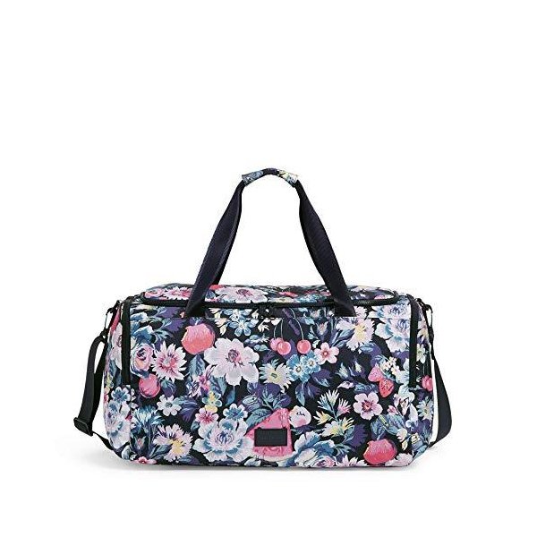 Vera Bradley Women s Recycled Lighten Up ReActive Travel Duffel Travel Bag， Garden Picnic， One Size