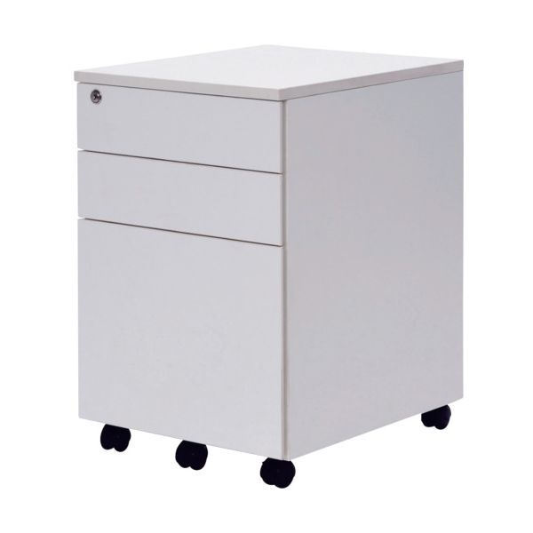 GZWCA23WH ワークデスク2 3段ワゴン ホワイト メーカー直送