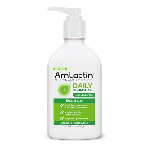 AmLactin デイリーモイスチャライジングボディローション 即座に粗さを和らげ水和物強力なα-ヒドロキシセラピーは静かに剥離ラフ乾燥肌を滑らか 14.1オズポンプ付き